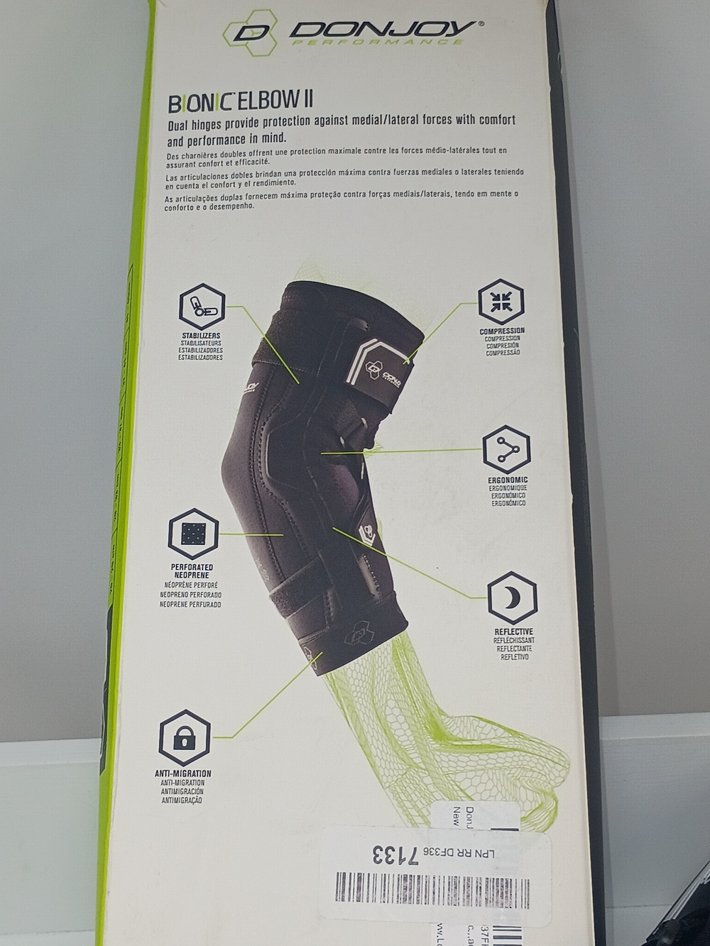 Donjoy Bionic Elbow II Support Brace - Black - Picture 3 of 8